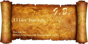 Illés Dárius névjegykártya